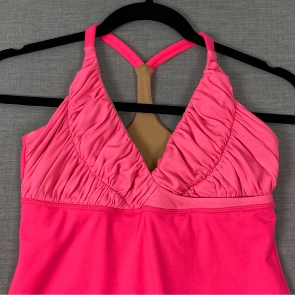 Lululemon Pink Tank Top with Ruched Chest Sz 6 Y Back - Picture 2 of 8